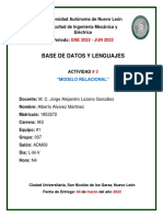 Base de Datos Y Lenguajes: ENE 2022 - JUN 2022