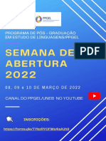 Semana de Abertura do PPGEL 2022