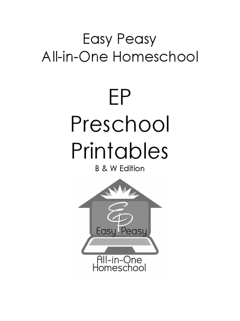 Preschool Printables Black-and-White | PDF