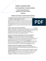 Cuestionario No.2 de La Unidad I. Fund de His Social Dominicana COMPRETA