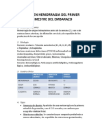 Resumen Hemorragias Del Primer Trimestre Del Embarazo