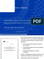 Dezechilibre, riscuri și ajustări macroeconomice - Raportul privind mecanismul de alertă 2016