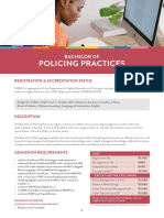 Bachelor of Policing Practices degree overview