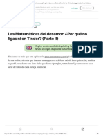 Las Matemáticas Del Desamor - ¿Por Qué No Ligas Ni en Tinder - (Parte II) - by @pedrodanielpg - A Todo Gauss - Medium