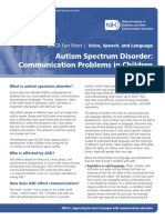 Autism Spectrum Disorder: Communication Problems in Children