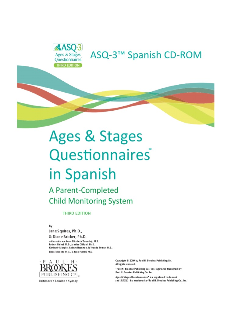Ages & Stages Questionnaires in Spanish: ASQ-3™ Spanish CD-ROM | PDF | Computing | Software for Ages And Stages Questionnaire Free Printable