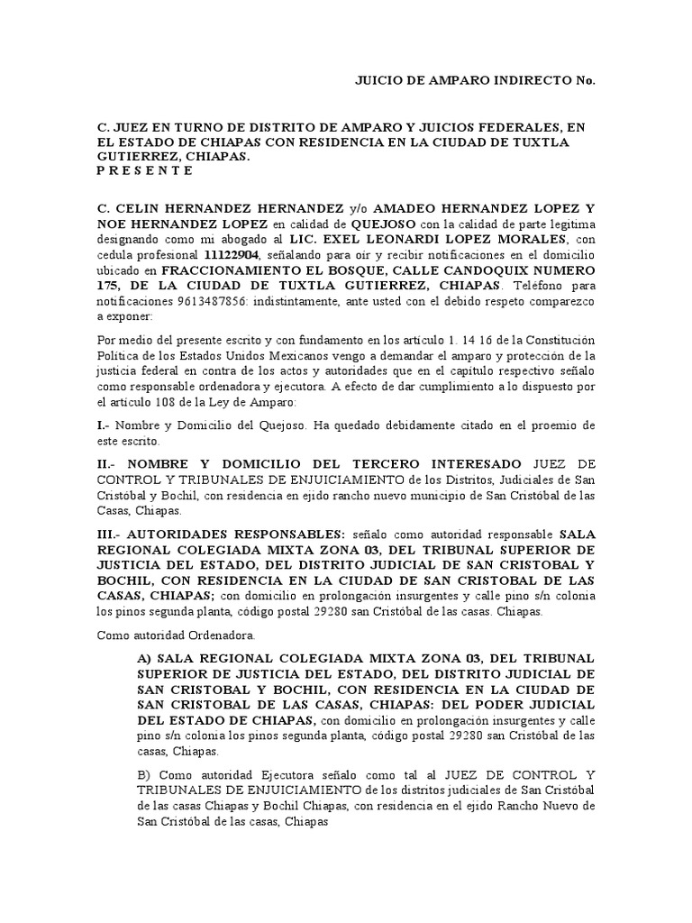 JUICIO DE AMPARO INDIRECTO No | PDF | Caso de ley | Juez
