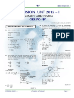 Admision Unt 2015 - I: Examen Ordinario