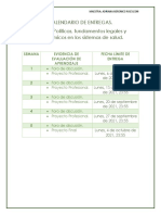 Calendario de Entregas. Hcs521