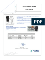 Certificado de Calidad de Soldadura OT 1036506