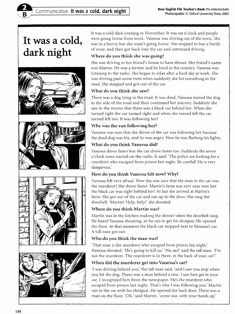 It Was A Cold, Dark Night Predicitng A Story PDF