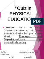 2 Quiz in Physical Education