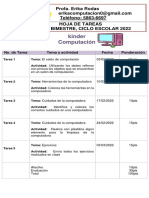 Hojas de Tareas Kinder