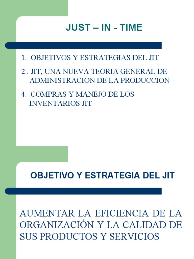 5 Just - in - Time | PDF | Lean Manufacturing | Jefe de operaciones