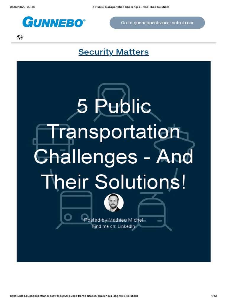 Solutions for Public Transport Challenges | PDF | Public Transport ...