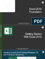 Excel 2016 Foundation Course