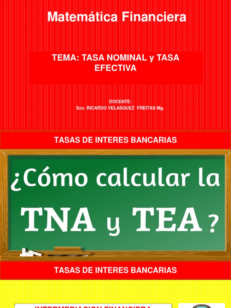 Tasa Nominal y Tasa Efectiva PDF | PDF | Interés | Tasas de interés
