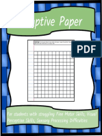 Adaptive Paper: For Students With Struggling Fine Motor Skills, Visual Perception Skills, Sensory Processing Difficulties