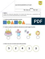 Evaluación nt1 Diagnostico Matemática