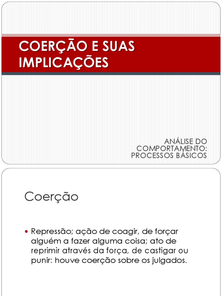 Coerção e Suas Implicações | PDF | Liberdade | Tempo