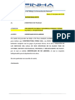 Carta de No Adeudo Ministerio de Trabajo