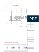 Acids and Bases: Activity No. 3: CROSSWORD PUZZLE