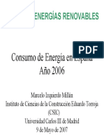 Consumo de Energía en España 2006