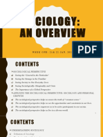 SOCIOLOGY: An Overview of the Sociological Perspective