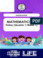 Mathematics K2: Friday (Quarter 1/week 1)