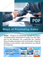 Ways of Promoting Sales