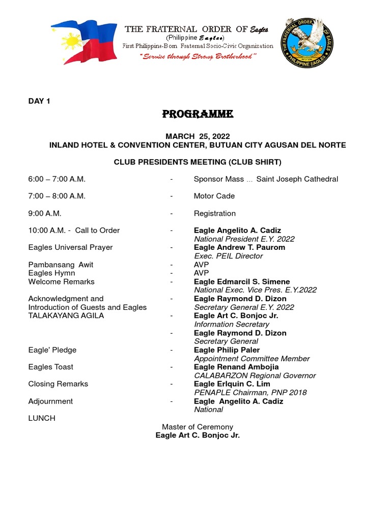 Philippine Eagles National Assembly 2022 | PDF | Government ...