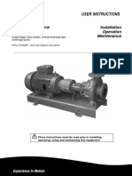 User Instructions: MHP Centrifugal Pump