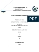 Clasificación de Las Enzimas (Bioquímica)