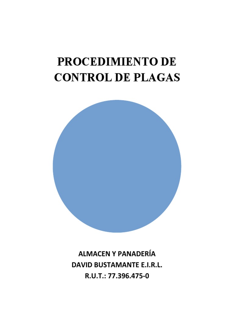 Procedimiento de Control de Plagas | PDF | Plaga (organismo) | Insectos