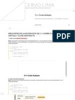 Preguntas de La Entrevista de C++ Sobre Función Virtual y Clase Abstracta - Acervo Lima