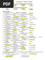 Name: . Class: ENGLISH TEST 5 - WEEK 5 - 12 Grade