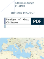 NAME-Pradhuman Singh CLASS - 11 Arts History Project: Paradigm of Greco Roman Civilization