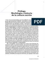 Petrucci Prólogo, Morfología e Historia de La Cultura