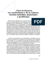 Petrucci, para La Historia Del Alfabetismo y de La Cultura Escrita