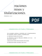 3.2 Operaciones Fideicomisos y Titularizaciones.