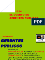 d.l. 1024 Cuerpo de Gerentes Publcos