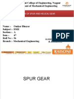 Design of Spur and Helical Gear: Guided By