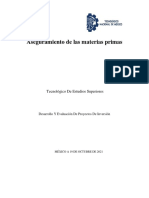 Investigación de Aseguramiento de Las Materias Primas