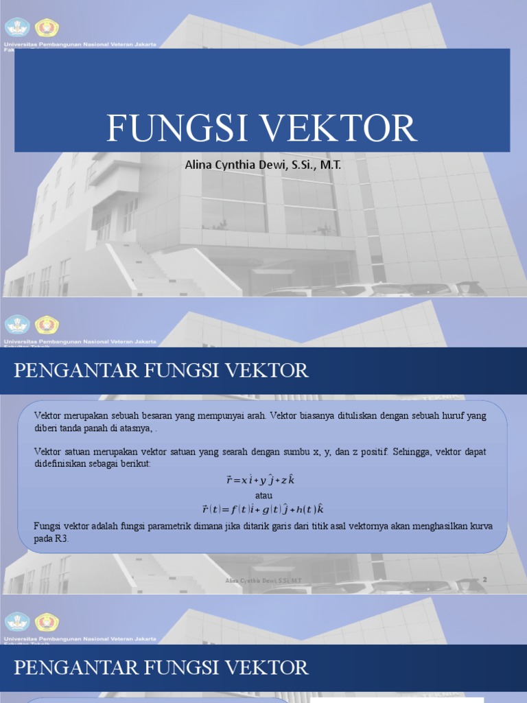Pengantar dan Kalkulus Fungsi Vektor | PDF | Metode & Bahan Ajar