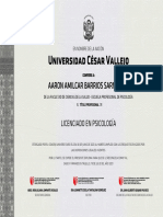 Universidad César Vallejo: Aaron Amilcar Barrios Sarmiento