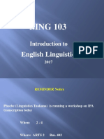 LING 103 2017 Phonology 2