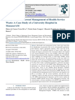 Analysis of The Current Management of Health Service Waste: A Case Study of A University Hospital in Manaus/AM