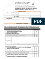 Rubrica de Evaluación Proyectos de Investigación