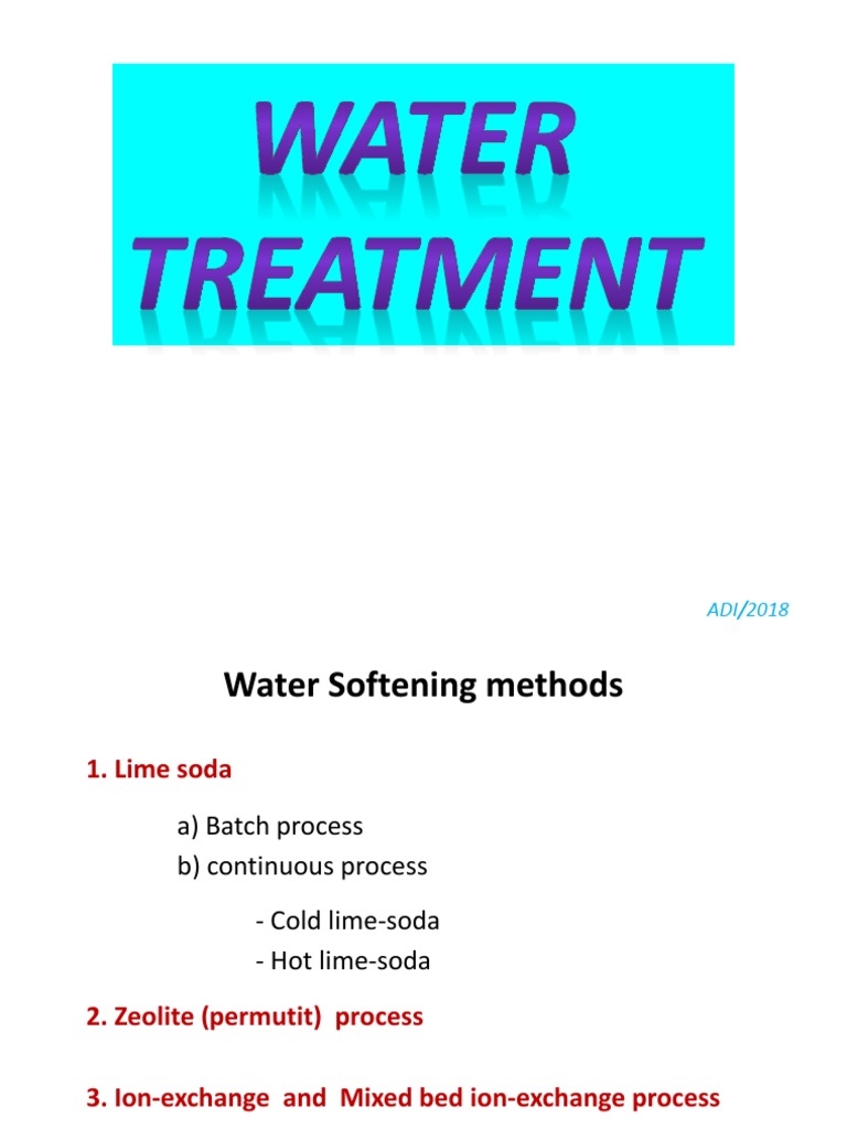 Water Treatment PDF Water Purification Ion Exchange