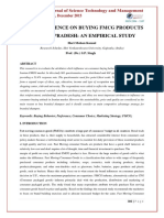 Brand Influence On Buying FMCG Products in Uttar Pradesh: An Empirical Study